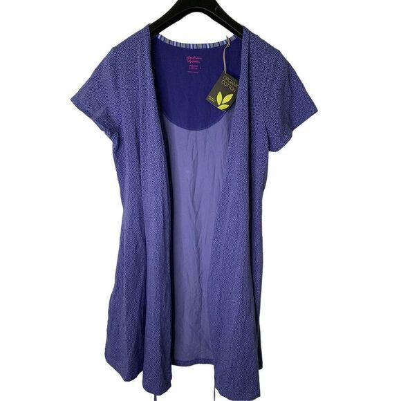 Gundrun sjoden organic cotton wrap dress women's size large NEW NWT - Picture 1 of 6